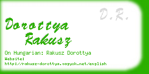 dorottya rakusz business card